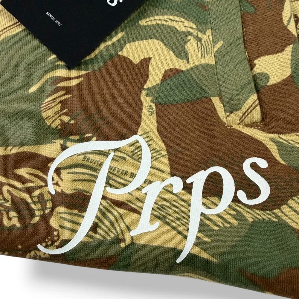 Prps Mens Camo Jogger Pants Beige Green Brown Cotton Streetwear E00P606‎ Size L